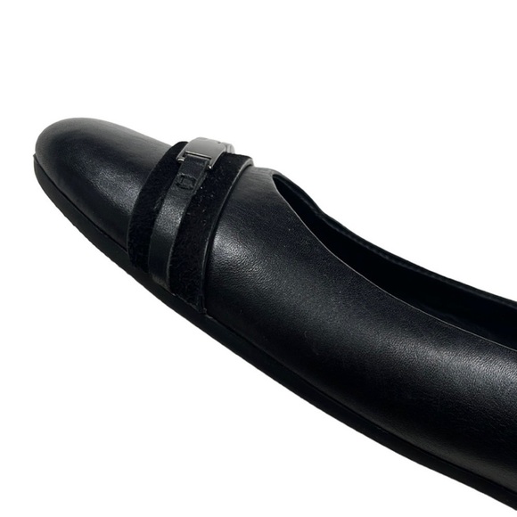 Ecco Women’s Black Leather Flats Size 11 - Picture 5 of 9